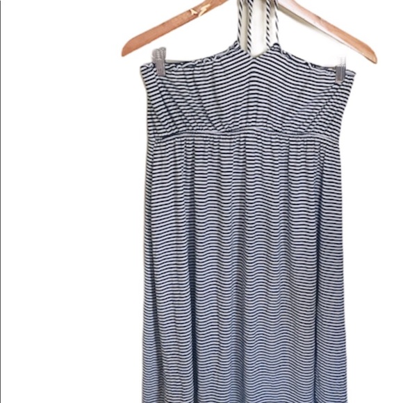 OLD NAVY Stripe Halterneck Dress Black Size Large - Picture 7 of 10